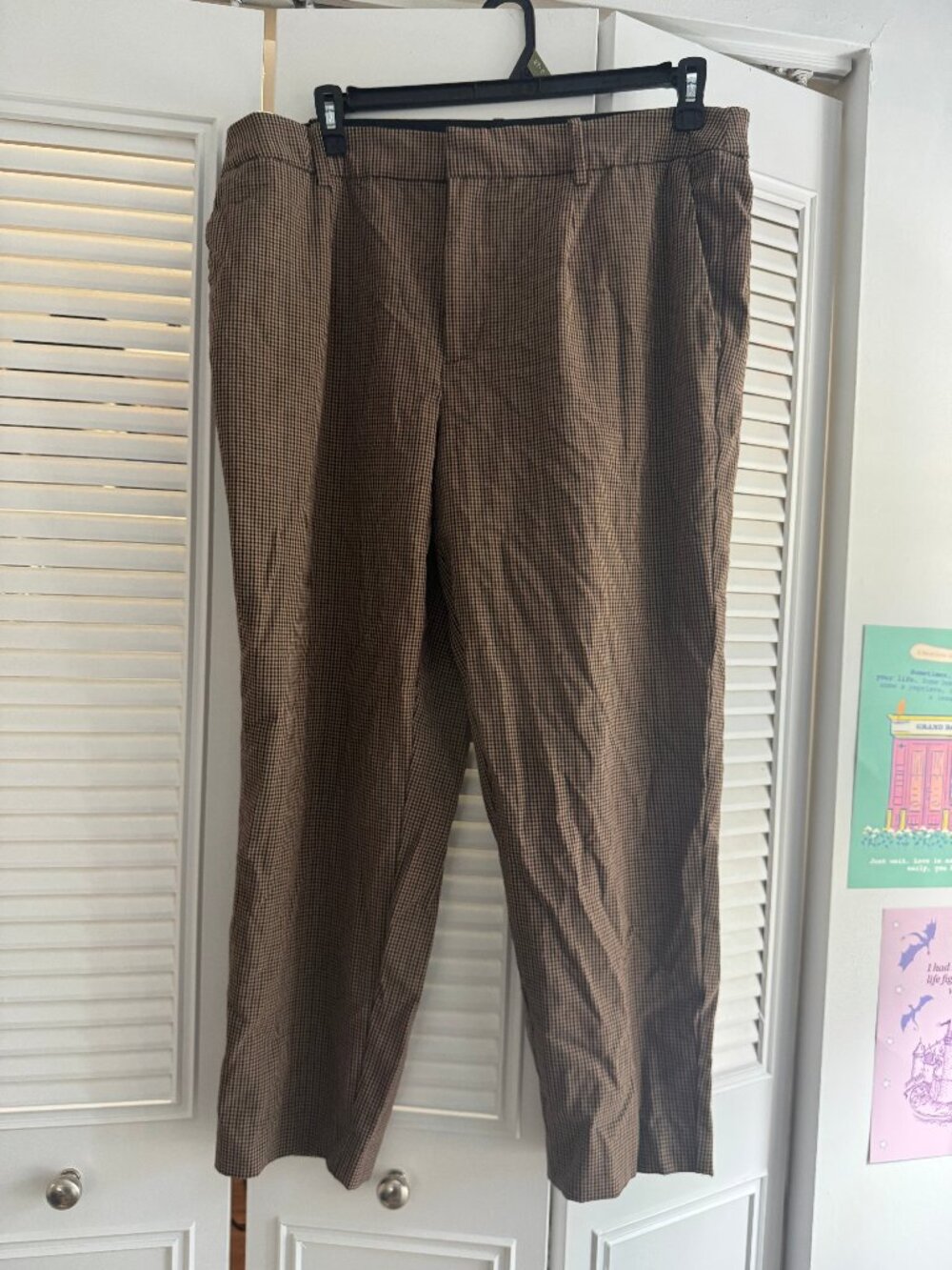 Brown Plaid A New Day Trousers Size 16